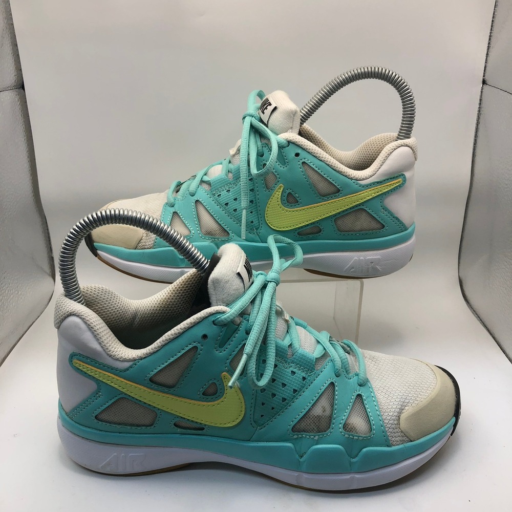 Nike Air Vapor Advantage‎ Teal White Yellow Tennis Shoes 599364-173 Womens 6